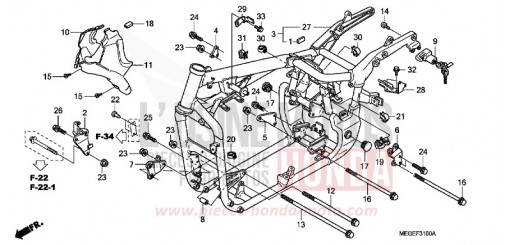 CARROSSERIE DE CHASSIS VT750C8 de 2008